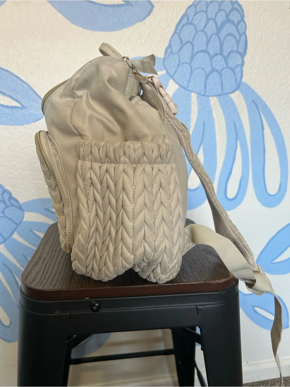 Mommore Quilted Cream Women’s Diaper Bag